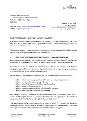 Glittertind Letter to KHM 1July2022  