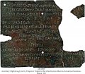 AUXILIARY DIPLOMA GIVEN BY EMPEROR TRAJAN TO THE INFANTRYMAN MARCUS ANTONIUSS ESUMNUS MS 1899