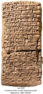 Creation of the world, Sumerian myth | MS 5103