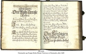 Dansh or Norwegian Church Ritual | MS 2320