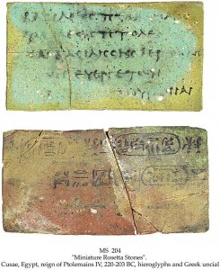 Miniature 'Rosetta Stones' | MS 204