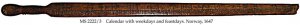 Norwegian Birchwood Calendar Clog | MS 2222/3